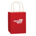 Matte Color Shopper Bag (8"x4 3/4"x10 1/2") - Foil Stamp